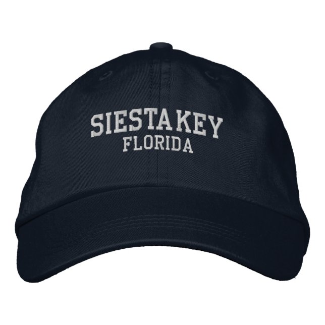 Siesta Key Florida Embroidered Baseball Hat (Front)