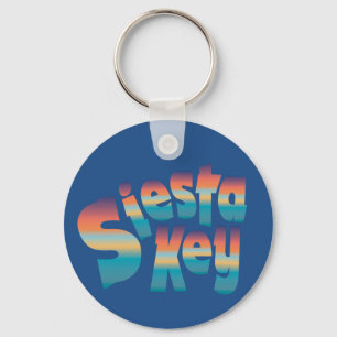Siesta Key, Florida, in sunset colours Keychain