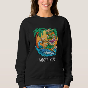 Siesta Key Florida Surfing Tiki Beach Vacation Men Sweatshirt