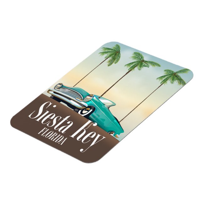 Siesta Key Florida travel poster Magnet (Left Side)