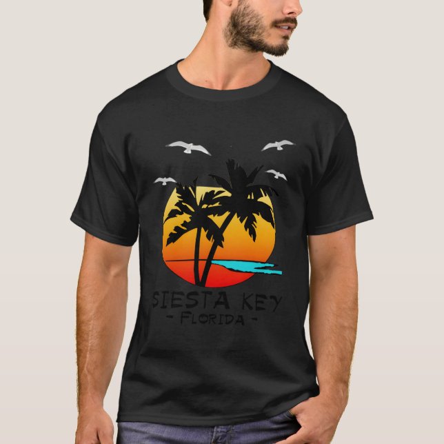 Siesta Key Florida Tropical Beachwear T-Shirt (Front)