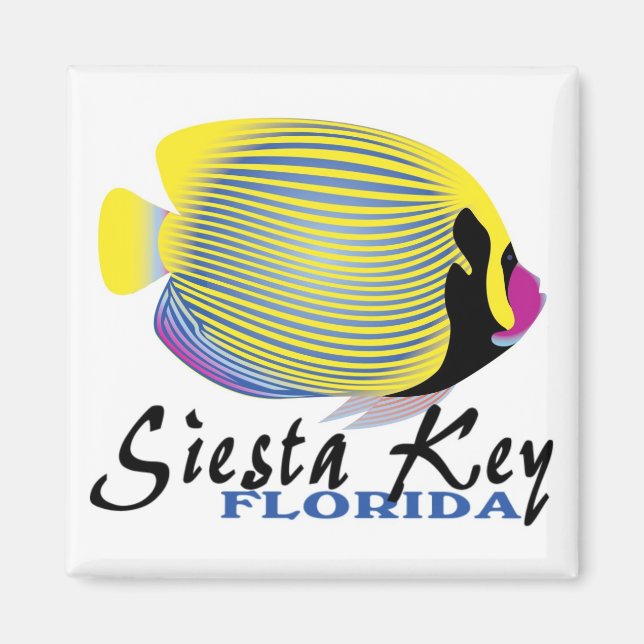 Siesta Key Florida tropical fish magnet (Front)