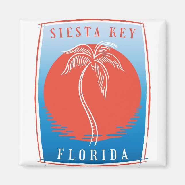 Siesta Key Palm Tree Magnet (Front)