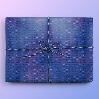 Sieve of Eratosthenes Dark Blue Wrapping Paper