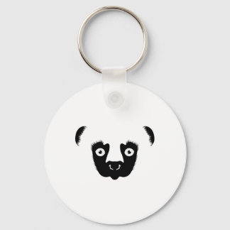 Sifaka Face Silhouette Keychain