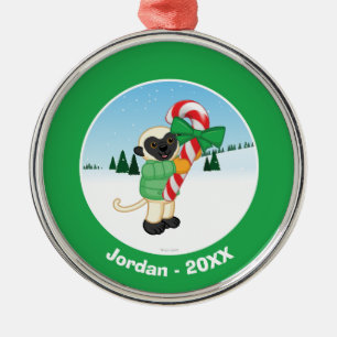 Sifaka Lemur Metal Ornament