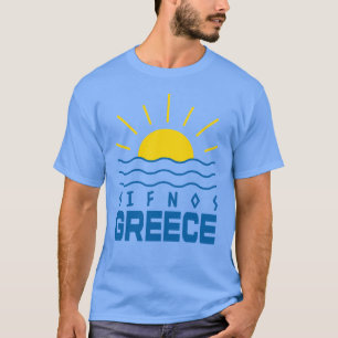 Sifnos Greece Sunshine And Sea Men's Blue T-Shirt