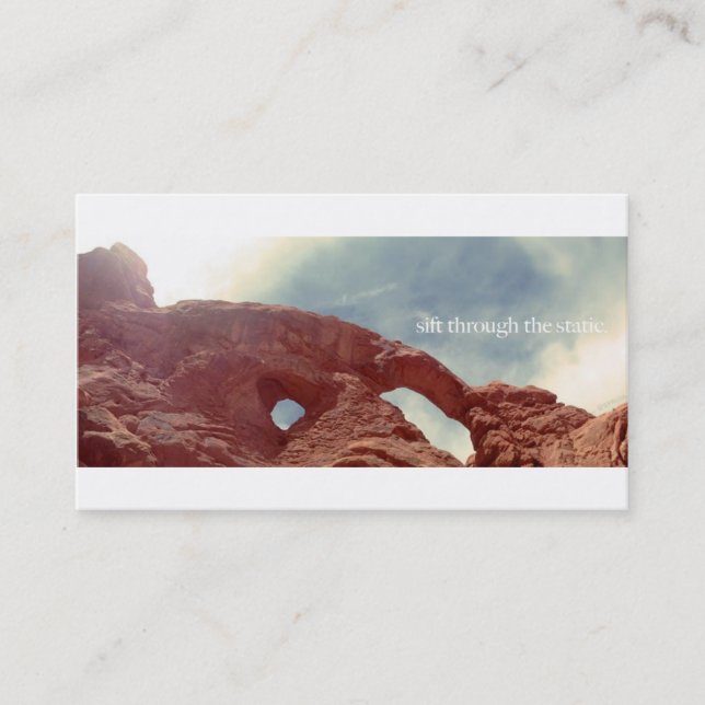 sift through the static business card (Front)