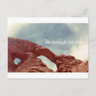 sift through the static postcard