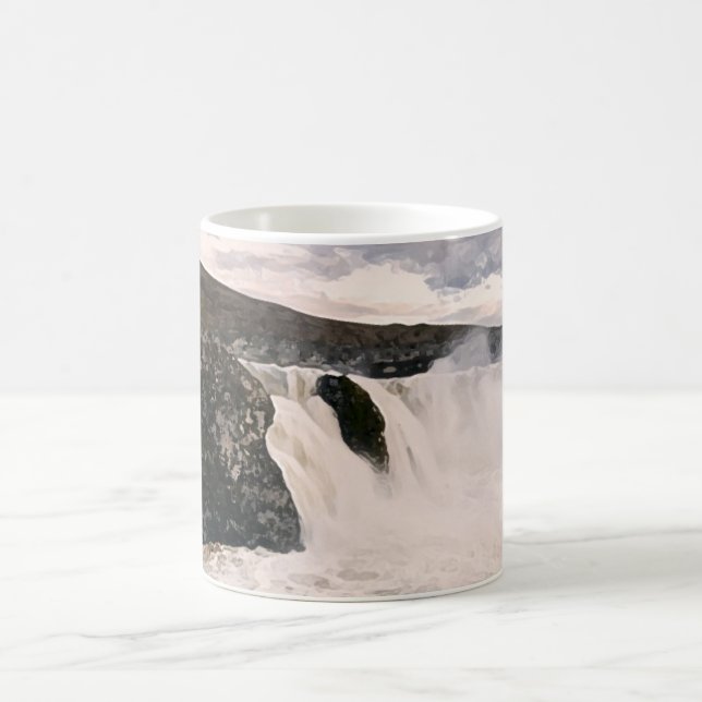 Sigalda Waterfall mug painting (Center)