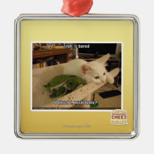 Sigh. Iz bored Metal Ornament
