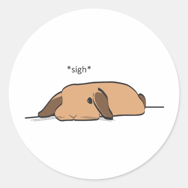 SIGHING LOP CLASSIC ROUND STICKER (Front)