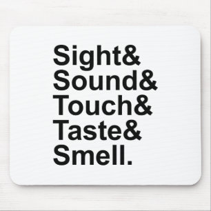 Sight Sound Touch Taste Smell Five Senses Mouse Pad