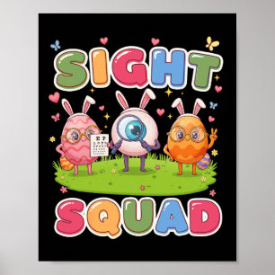 Sight Squad Easter Day Optometrist Hoppy Optician  Poster