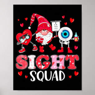 Sight Squad Optician Optometrist Dabbing Heart Val Poster