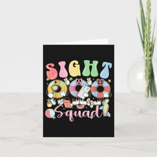 Sight Squad Summer Vibes Funny Optometry Ophthalmo Card (Front)