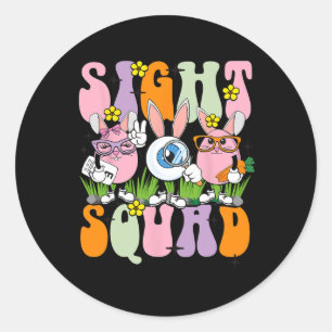 Sight Squad Therapist Optometrist Optometry Bunny  Classic Round Sticker