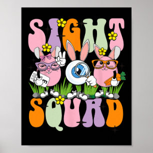 Sight Squad Therapist Optometrist Optometry Bunny  Poster