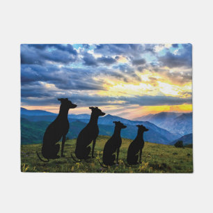 Sighthounds - Greyhound Sunset Doormat