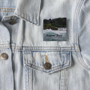 Sightseeing at Niagara Falls 2 Inch Square Button