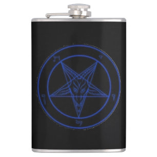 Sigil Of Baphomet (BLUE) Hip Flask
