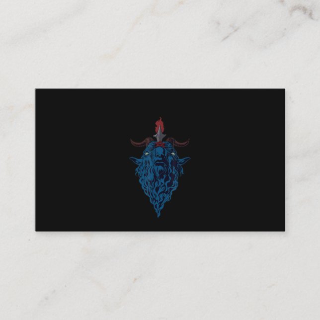 Sigil Of Baphomet Goat Of Mendes Satan Dark Goth Business Card (Front)