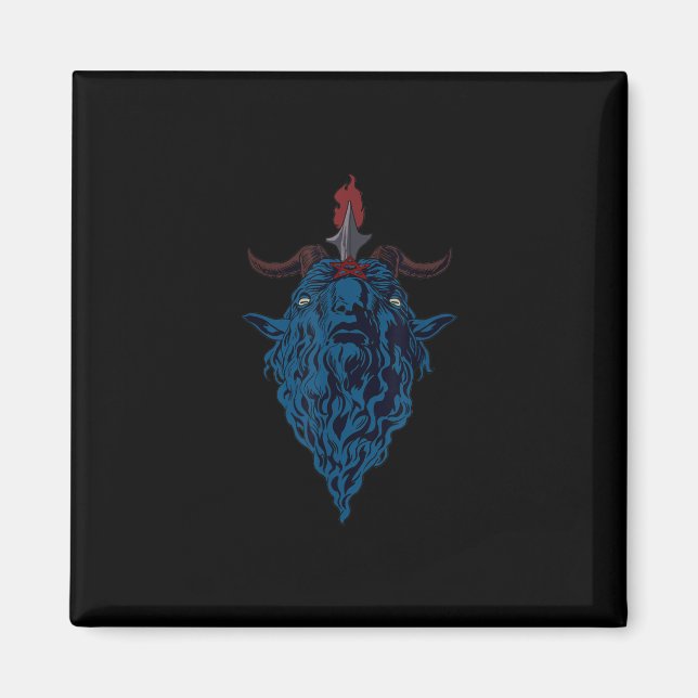 Sigil Of Baphomet Goat Of Mendes Satan Dark Goth Magnet (Front)