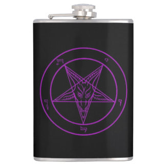 Sigil Of Baphomet (Purple) Hip Flask