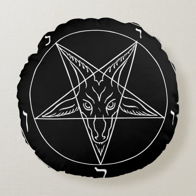 Sigil of Baphomet Round Pillow (Front)