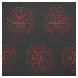 Sigil of Baphomet triple moon and sigil of lucifer Fabric