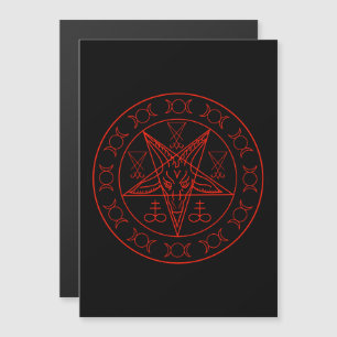 Sigil of Baphomet triple moon and sigil of lucifer Magnetic Invitation