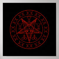 Sigil of Baphomet triple moon and sigil of lucifer