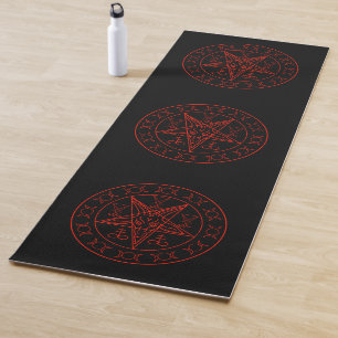 Sigil of Baphomet triple moon and sigil of lucifer Yoga Mat