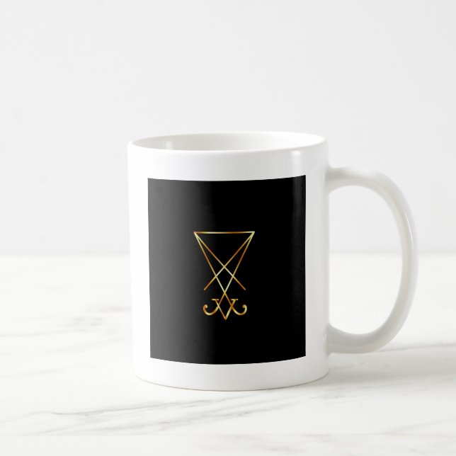 Sigil of Lucifer- A symbol of satanism Coffee Mug (Right)