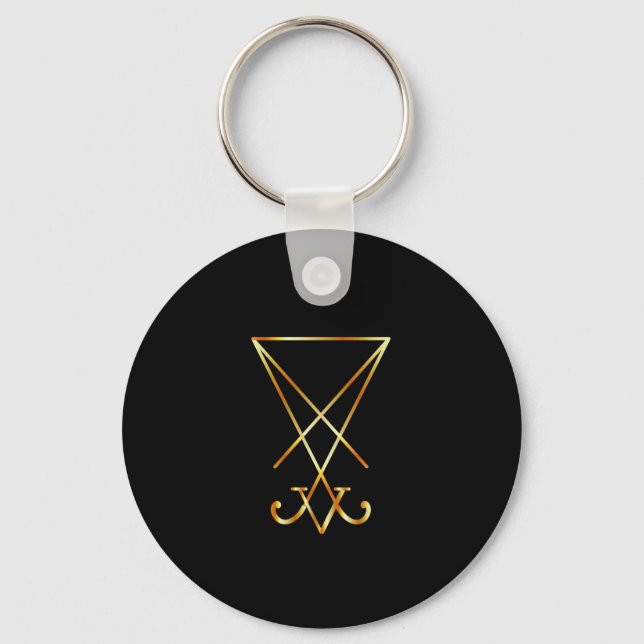 Sigil of Lucifer- A symbol of satanism Keychain (Front)