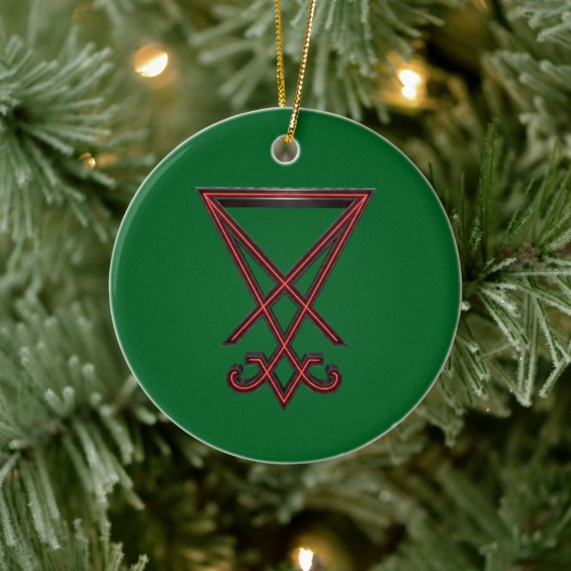 Sigil of Lucifer Ceramic Ornament (Tree)