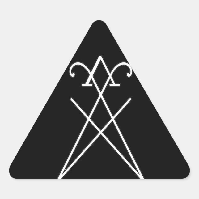 Sigil of Lucifer Morningstar Triangular Sticker (Front)