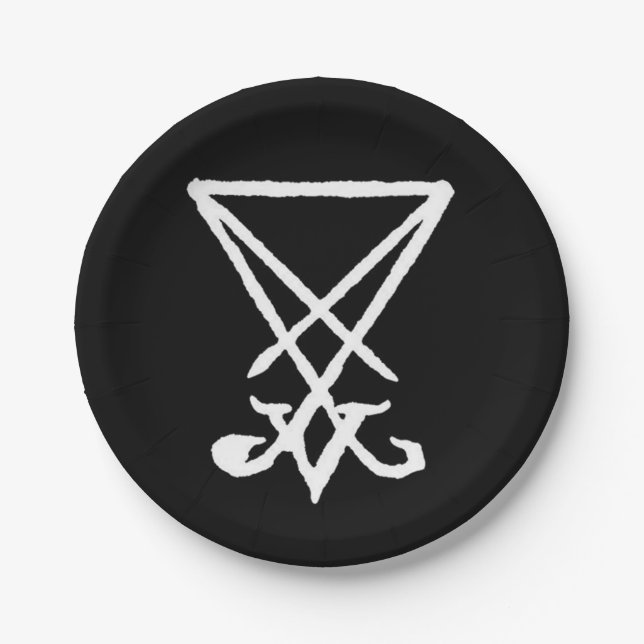Sigil of Lucifer Paper Plates (Front)