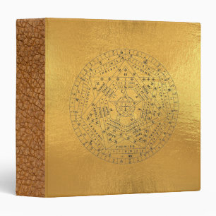 Sigillum Dei Aemeth Sigil Occult Pentagram Gold Binder