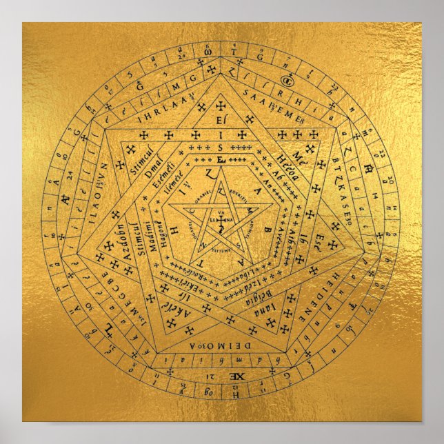 Sigillum Dei Seal of God Angelic John Dee Diagram Poster (Front)