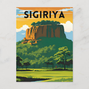 Sigiriya Minimal Travel Poster Postcard