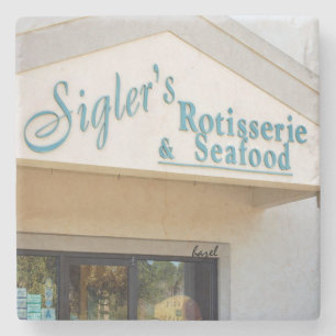 Sigler's, Hilton Head Island Marble Coaster. Stone Coaster