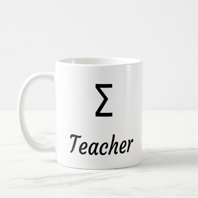 Sigma (Σ) Teacher - Greek teacher Coffee Mug (Left)