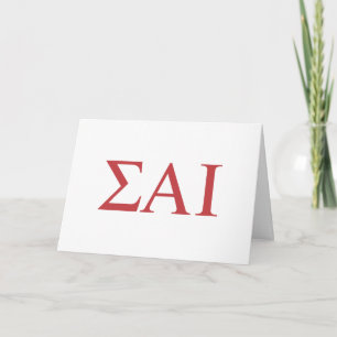 Sigma Alpha Iota Greek Letters Card