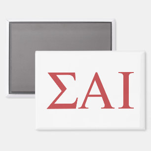 Sigma Alpha Iota Greek Letters Magnet