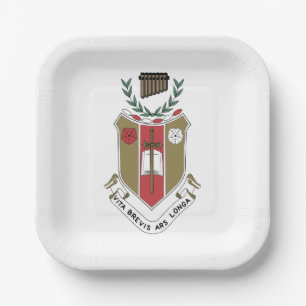Sigma Alpha Iota Music Fraternity Crest Paper Plate