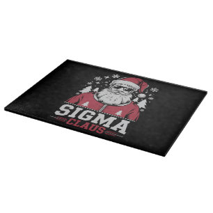 Sigma Claus Cool Santa Christmas Rizz Rizzler Meme Cutting Board