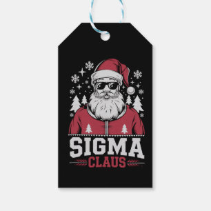 Sigma Claus Cool Santa Christmas Rizz Rizzler Meme Gift Tags