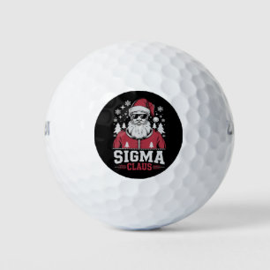 Sigma Claus Cool Santa Christmas Rizz Rizzler Meme Golf Balls