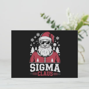 Sigma Claus Cool Santa Christmas Rizz Rizzler Meme Holiday Card